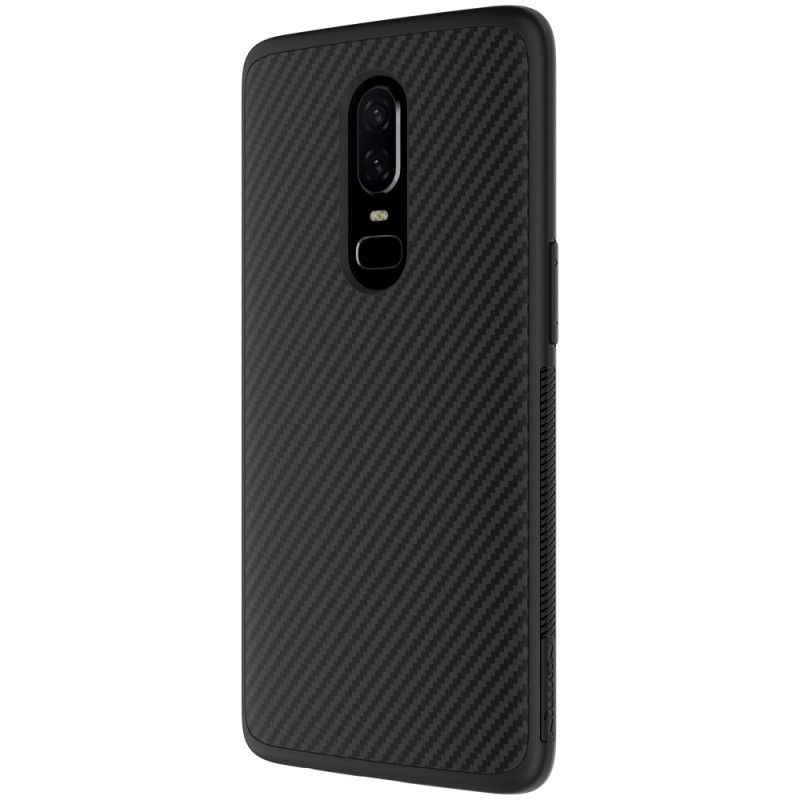 Hoesje voor OnePlus 6 Nillkin Kunstvezel En Magneetfolie