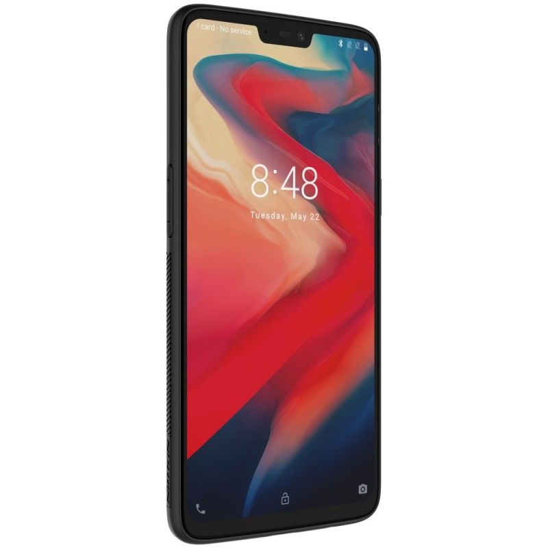 Hoesje voor OnePlus 6 Nillkin Kunstvezel En Magneetfolie