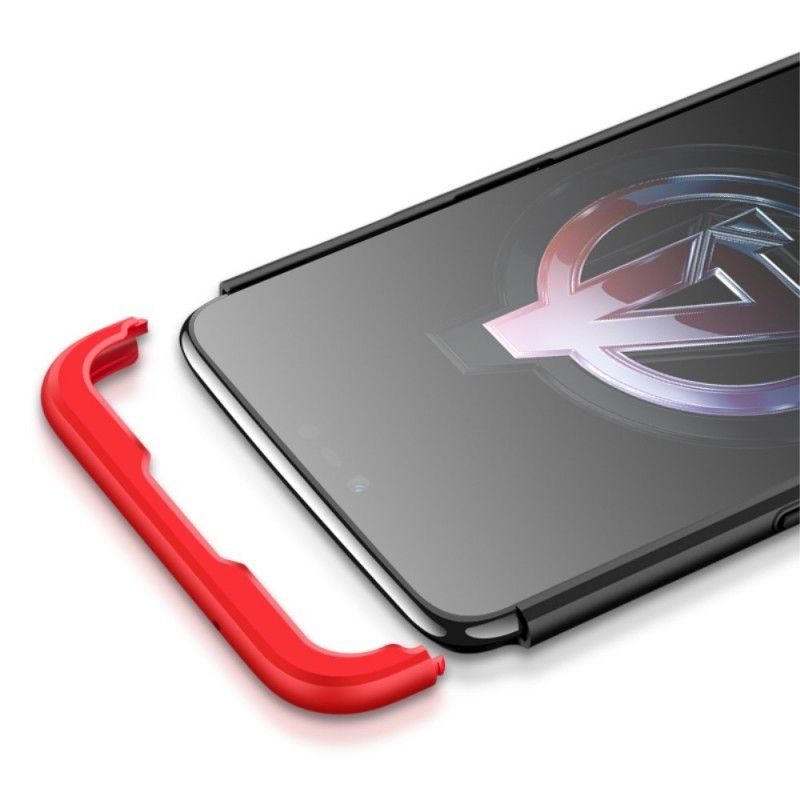 Hoesje voor OnePlus 6 Rood Zwart Afneembare Gkk