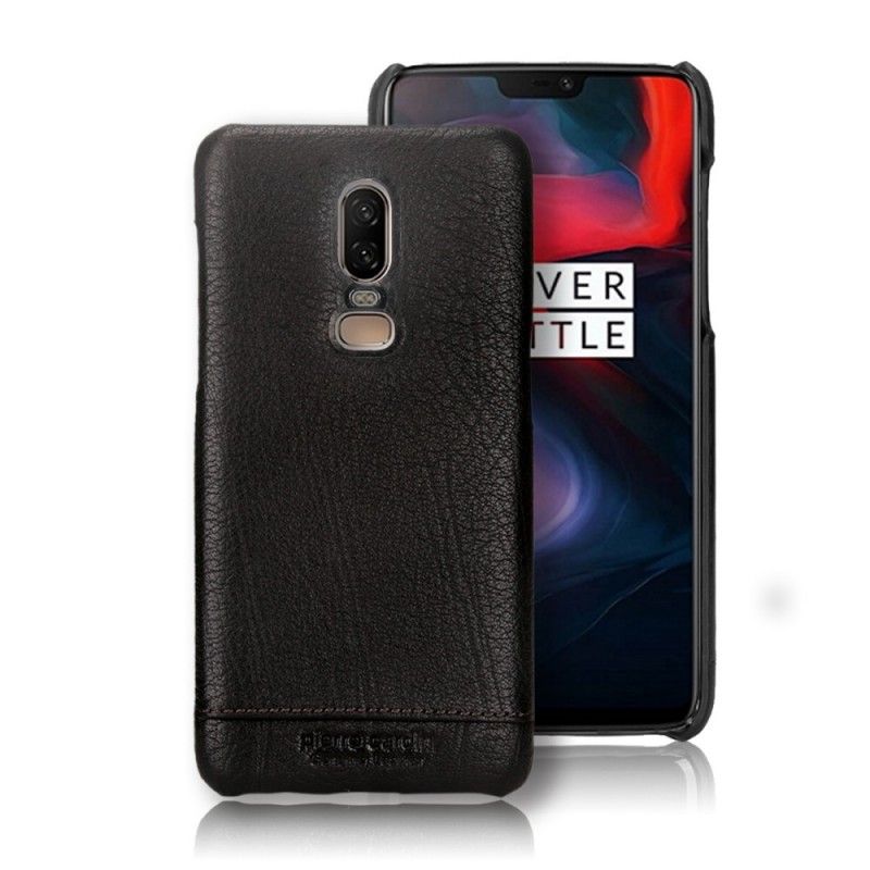 Hoesje voor OnePlus 6 Rood Zwart Pierre Cardin Leer