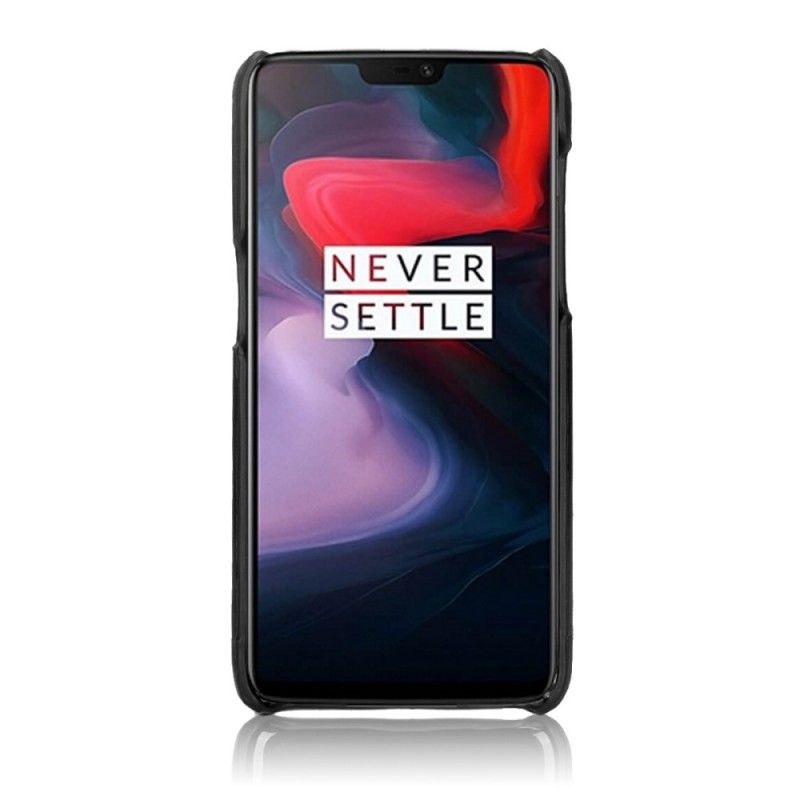Hoesje voor OnePlus 6 Rood Zwart Pierre Cardin Leer