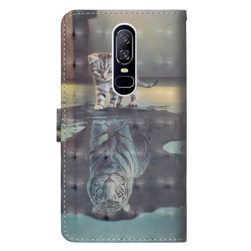 Leren Hoesje OnePlus 6 Ernest De Tijger