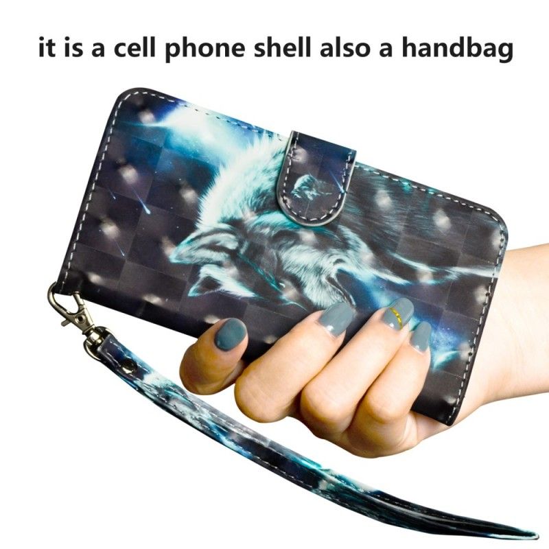 Leren Hoesje OnePlus 6 Majestueuze Wolf