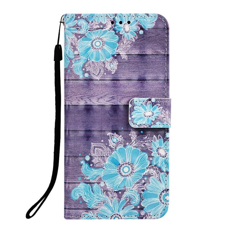 Bescherming Hoesje Google Pixel 3A XL Telefoonhoesje Blauwe Bloemen