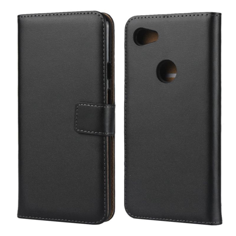 Flip Case Leren Google Pixel 3A XL Echt Lederen Uitnodiging