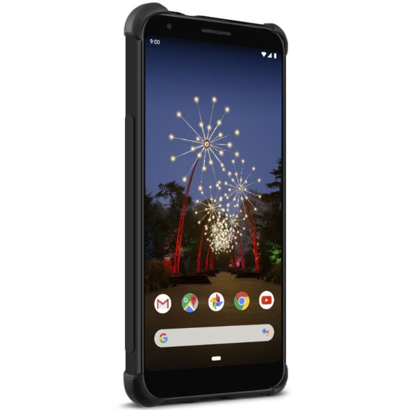 Hoesje voor Google Pixel 3A XL Grijs Zwart Imak Zijdeachtig