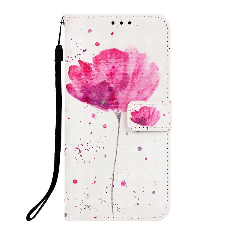 Leren Hoesje Google Pixel 3A XL Aquarel Klaproos