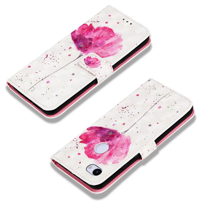 Leren Hoesje Google Pixel 3A XL Aquarel Klaproos