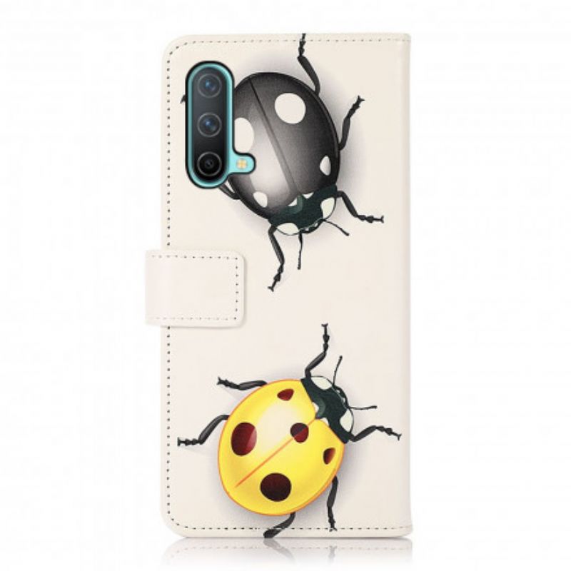Folio-hoesje Oneplus Nord Ce 5g Lieveheersbeestjes