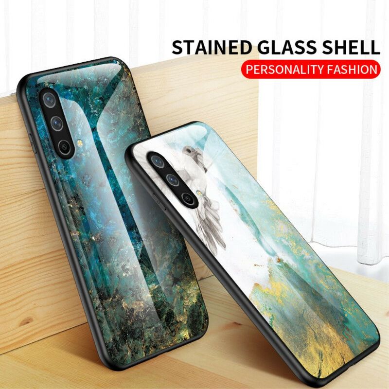 Hoesje Oneplus Nord Ce 5g Marmerkleuren Gehard Glas Bescherming Hoesje