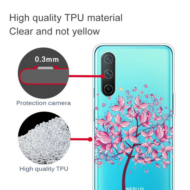 Hoesje Oneplus Nord Ce 5g Transparante Vlinderschacht Bescherming Hoesje