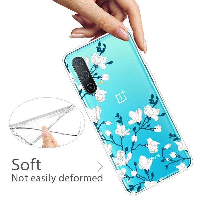 Hoesje Oneplus Nord Ce 5g Witte Bloemen