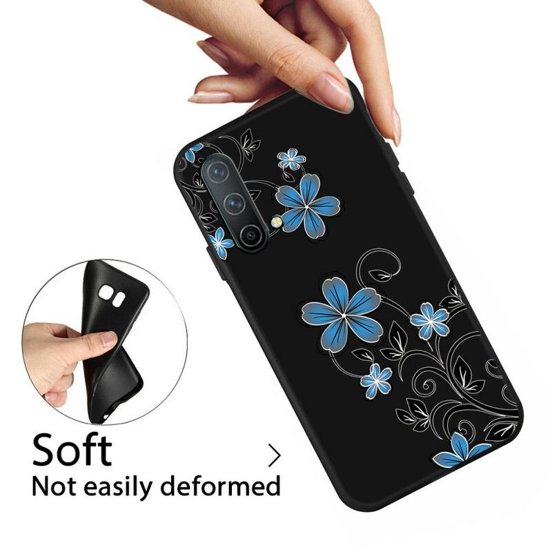 Hoesje Voor Oneplus Nord Ce 5g Blauwe Bloemen