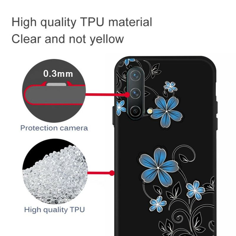 Hoesje Voor Oneplus Nord Ce 5g Blauwe Bloemen