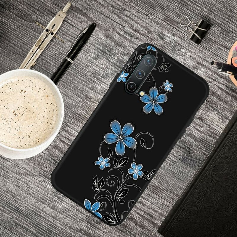 Hoesje Voor Oneplus Nord Ce 5g Blauwe Bloemen