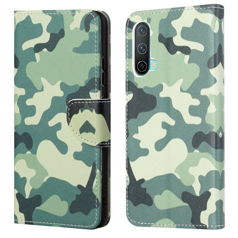 Leren Hoesje Oneplus Nord Ce 5g Militaire Camouflage