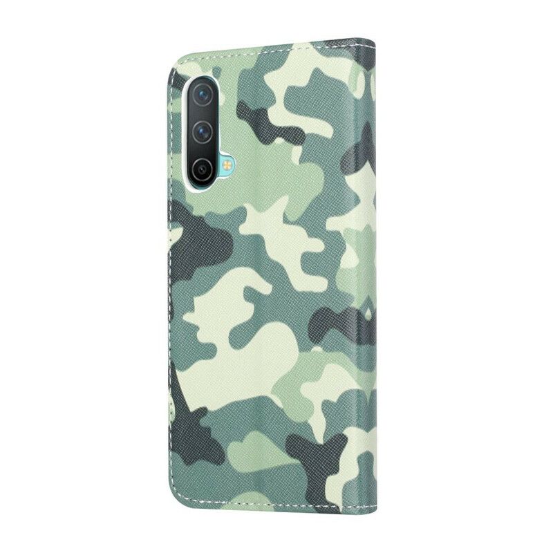 Leren Hoesje Oneplus Nord Ce 5g Militaire Camouflage