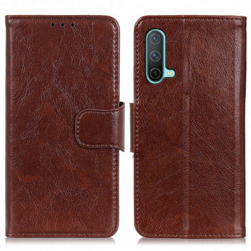 Leren Hoesje Oneplus Nord Ce 5g Split Nappaleder Bescherming Hoesje