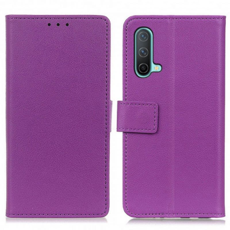 Leren Hoesje Voor Oneplus Nord Ce 5g Klassiek Leereffect