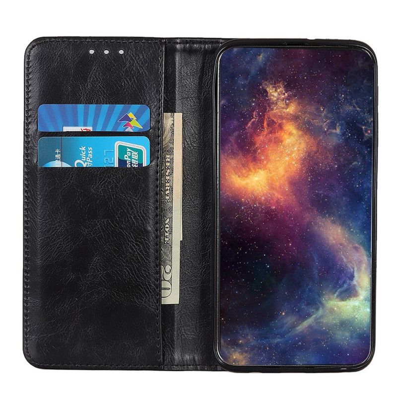 Folio-hoesje Sony Xperia 5 II Rood Zwart Telefoonhoesje Vintage Splitleren Klinknagels