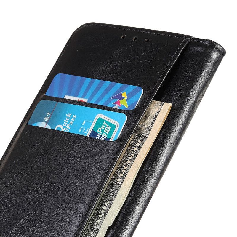 Folio-hoesje Sony Xperia 5 II Rood Zwart Telefoonhoesje Vintage Splitleren Klinknagels