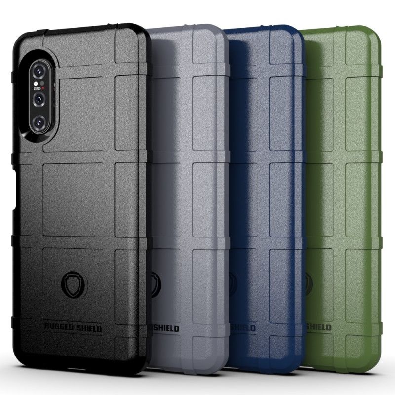 Hoesje Sony Xperia 5 II Grijs Zwart Robuust Schild