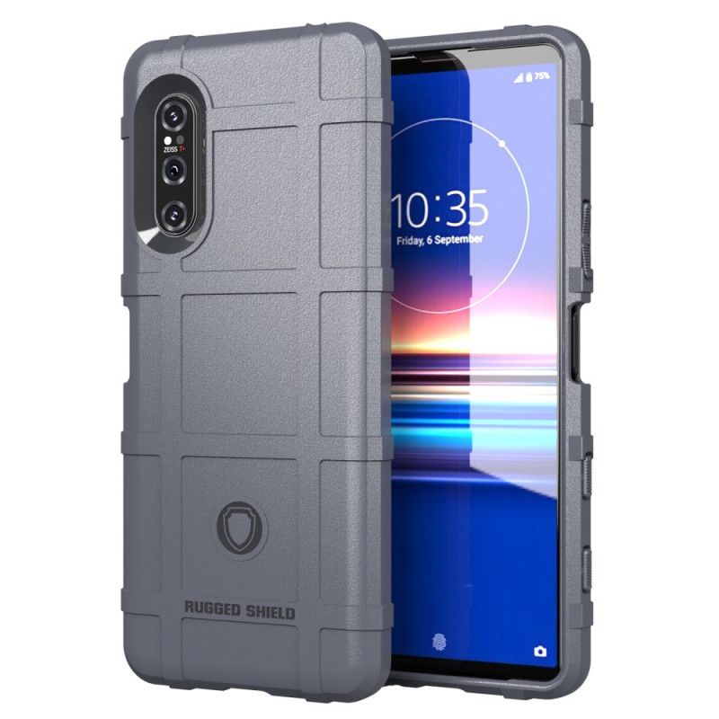 Hoesje Sony Xperia 5 II Grijs Zwart Robuust Schild