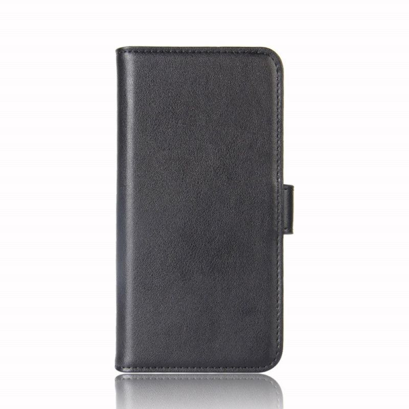 Leren Hoesje voor Sony Xperia 5 II Koffie Zwart Splitleer