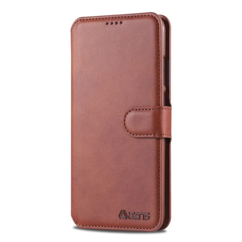 Bescherming Hoesje Huawei P Smart Plus 2019 Bruin Rood Azns Leereffect