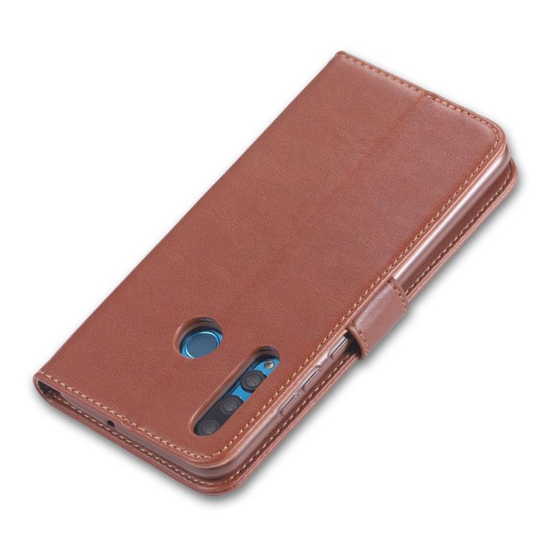 Bescherming Hoesje Huawei P Smart Plus 2019 Rood Zwart Azns Kunstleer