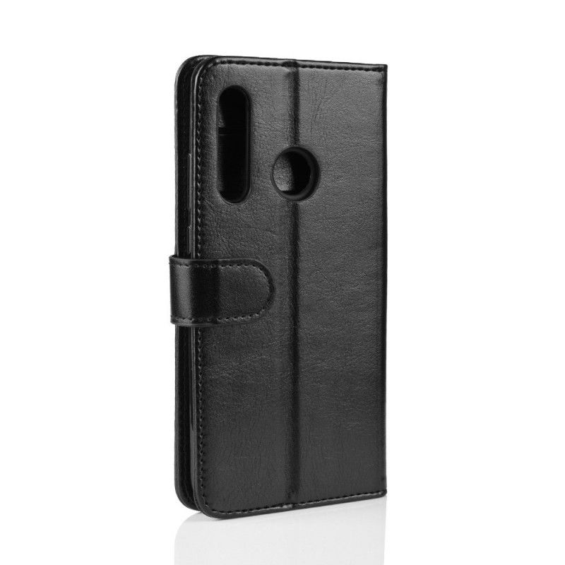 Cover Folio-hoesje Huawei P Smart Plus 2019 Zwart Telefoonhoesje Klassiek Leereffect