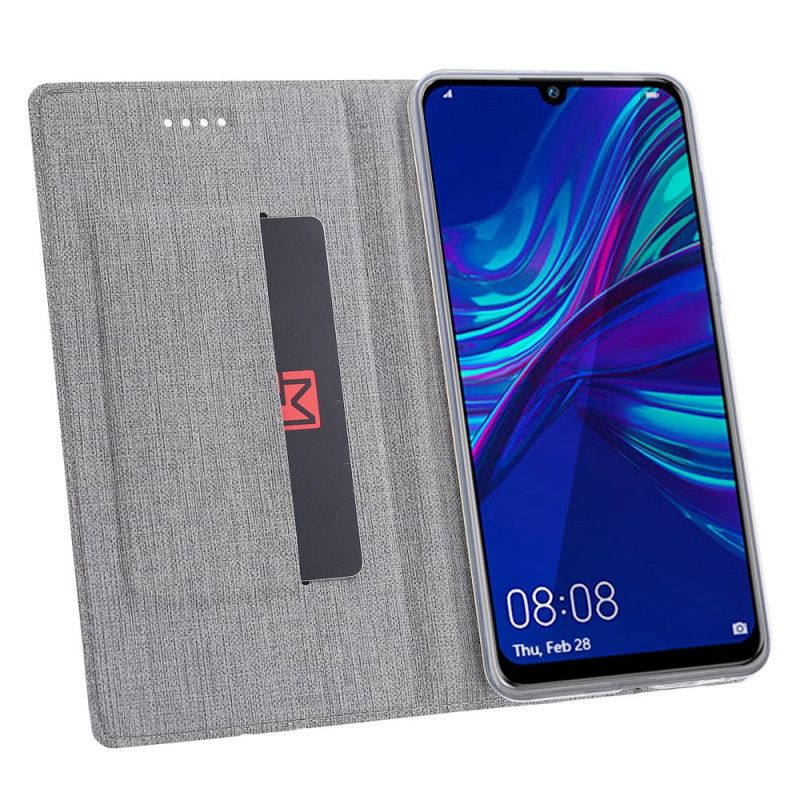 Folio-hoesje Huawei P Smart Plus 2019 Grijs Zwart Getextureerde Vili Dmx