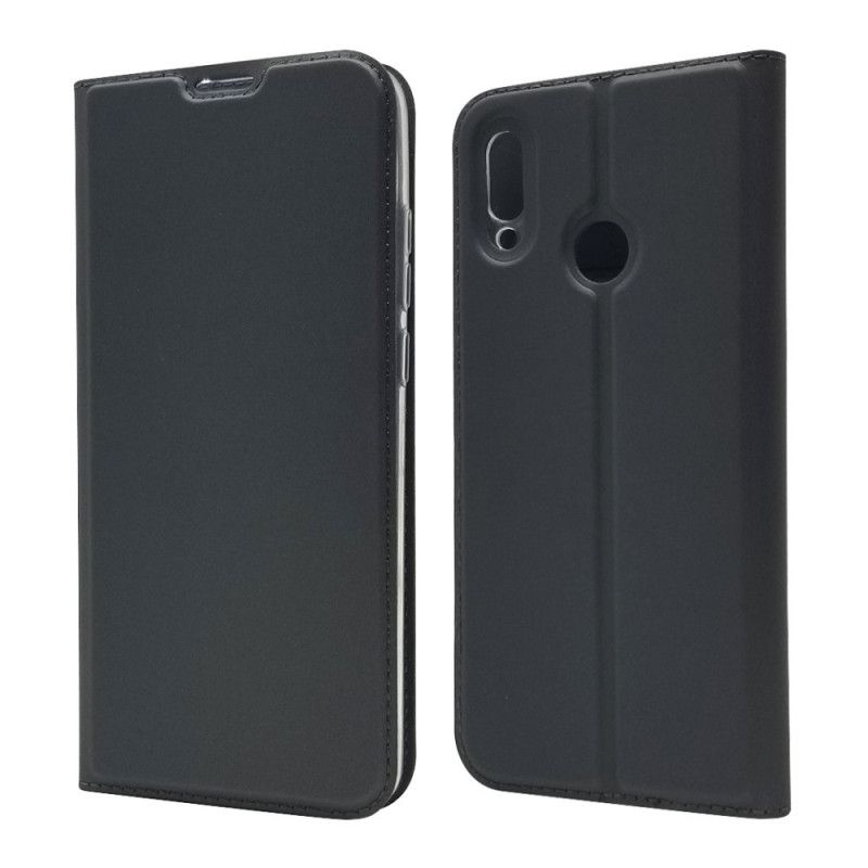 Folio-hoesje Huawei P Smart Plus 2019 Marineblauw Zwart Kaarthouder Met Leereffect