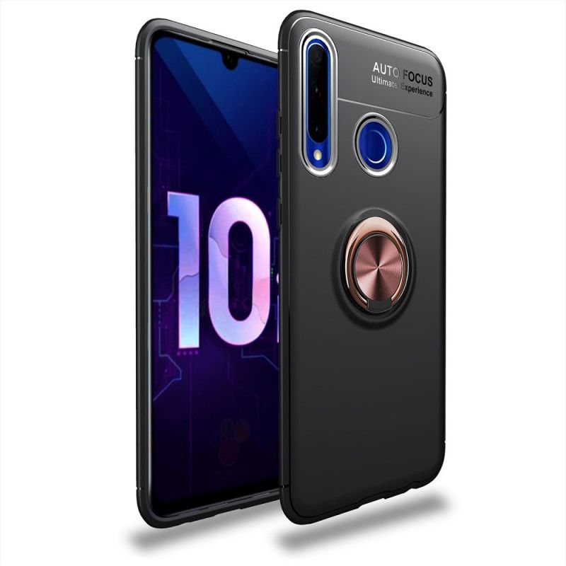 Hoesje voor Huawei P Smart Plus 2019 Rood Zwart Roterende Ring