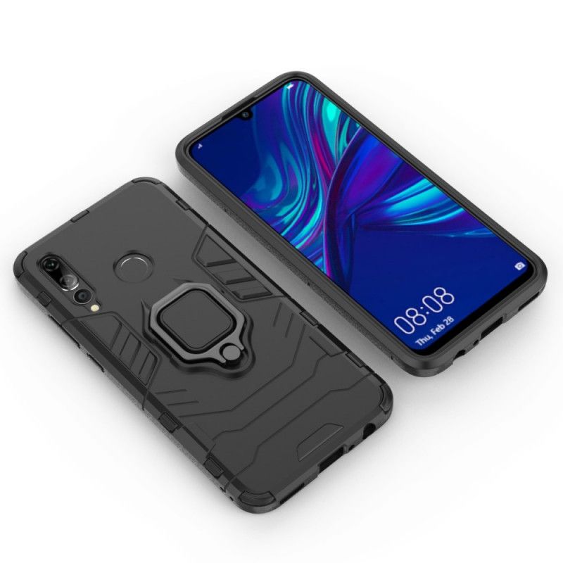 Hoesje voor Huawei P Smart Plus 2019 Zwart Resistente Ring