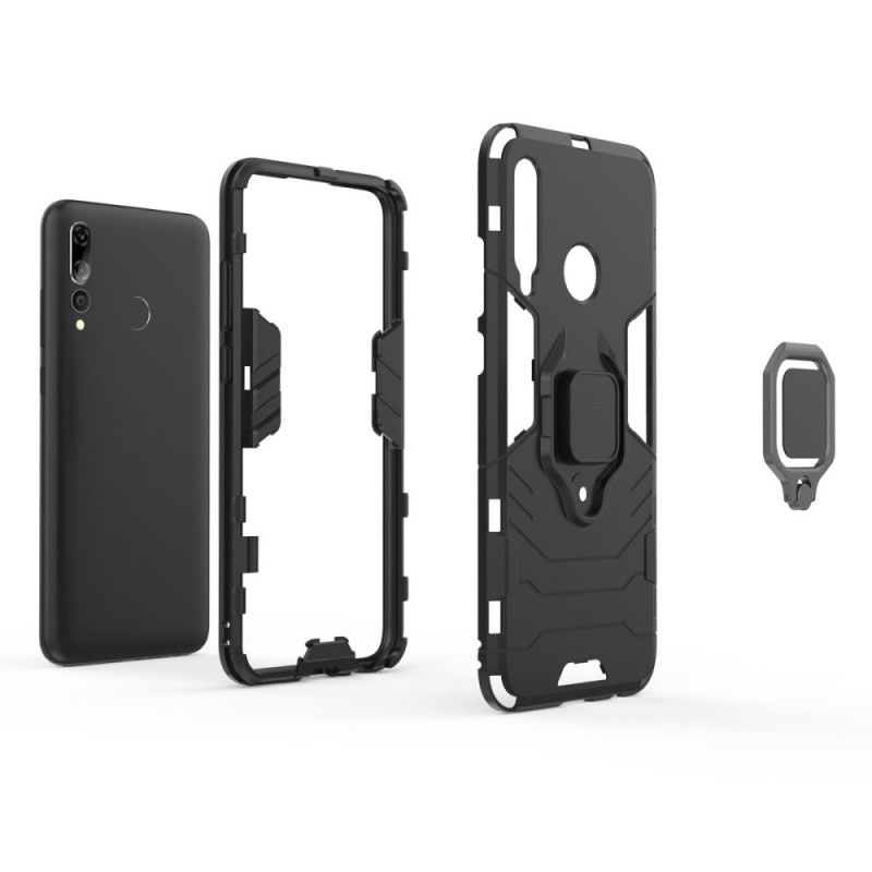 Hoesje voor Huawei P Smart Plus 2019 Zwart Resistente Ring