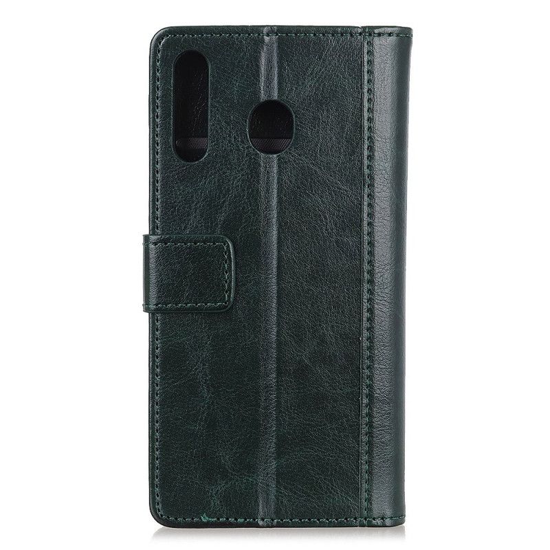 Leren Hoesje Huawei P Smart Plus 2019 Bruin Zwart Antiek Leereffect