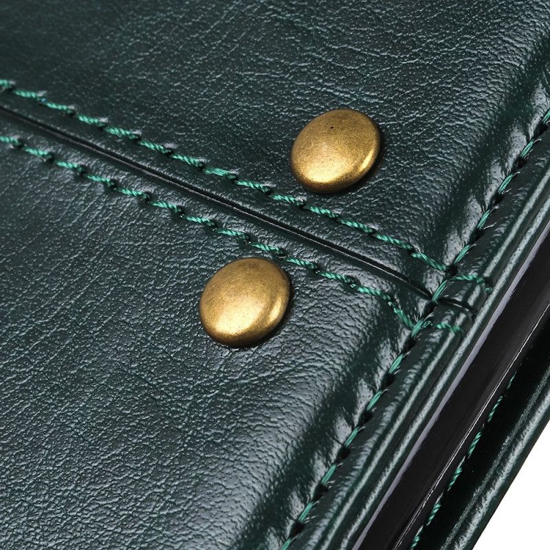 Leren Hoesje Huawei P Smart Plus 2019 Bruin Zwart Antiek Leereffect