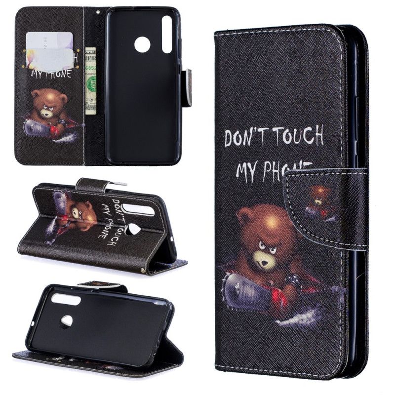 Leren Hoesje Huawei P Smart Plus 2019 Gevaarlijke Beer