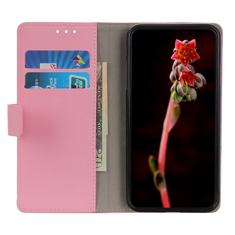 Leren Hoesje Huawei P Smart Plus 2019 Lichtblauw Klassiek Kunstleer