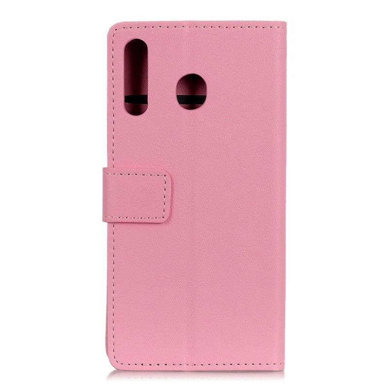 Leren Hoesje Huawei P Smart Plus 2019 Lichtblauw Klassiek Kunstleer