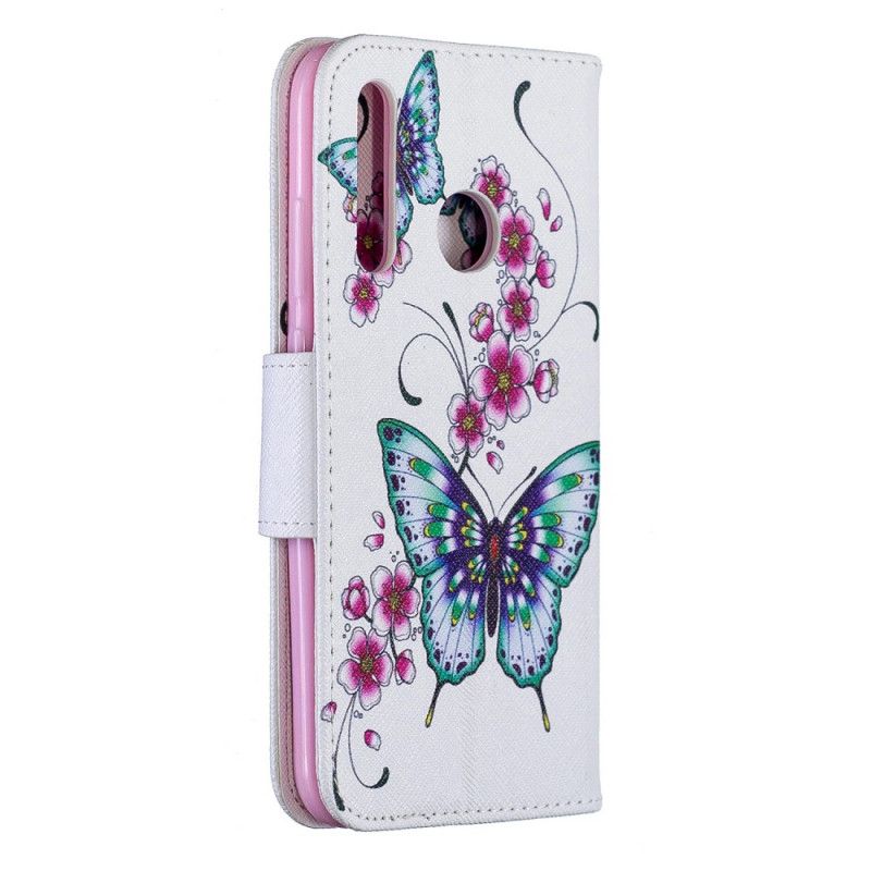 Leren Hoesje Huawei P Smart Plus 2019 Prachtige Vlinders
