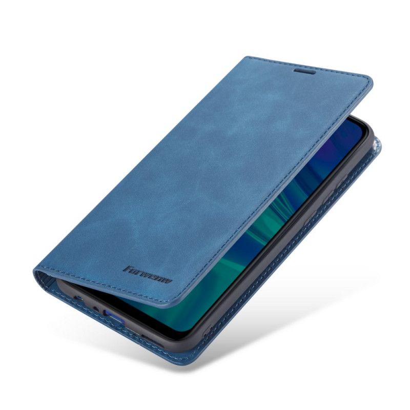 Leren Hoesje voor Huawei P Smart Plus 2019 Rood Zwart Forwenw Leereffect