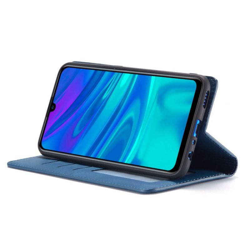 Leren Hoesje voor Huawei P Smart Plus 2019 Rood Zwart Forwenw Leereffect