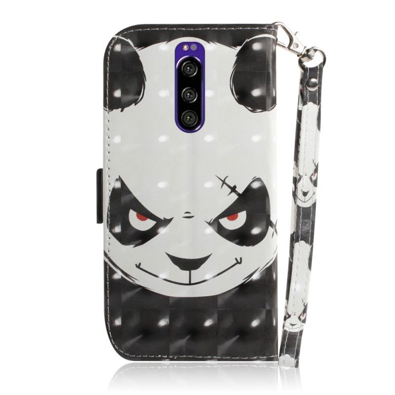 Bescherming Hoesje Sony Xperia 1 Telefoonhoesje Boze Panda Met String