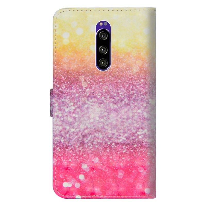 Bescherming Hoesje Sony Xperia 1 Telefoonhoesje Verloop Magenta Glitter