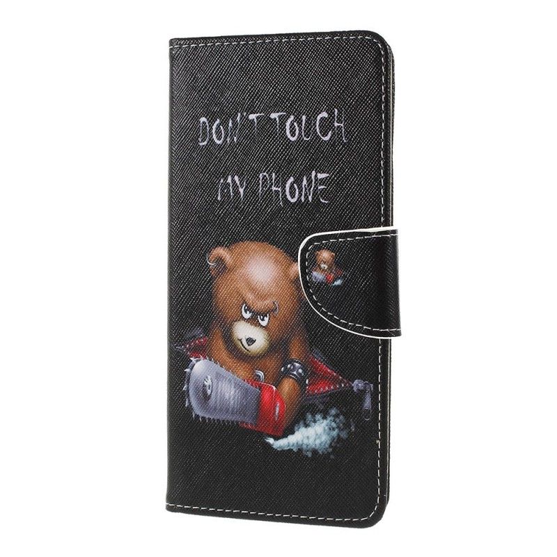 Flip Case Leren Sony Xperia 1 Gevaarlijke Beer