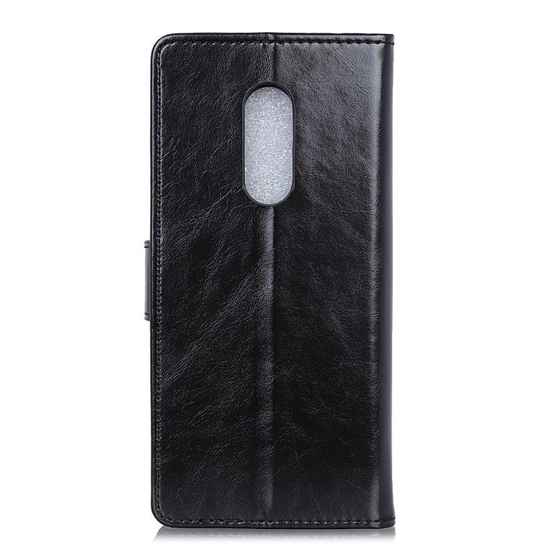 Flip Case Leren Sony Xperia 1 Glanzend Leereffect