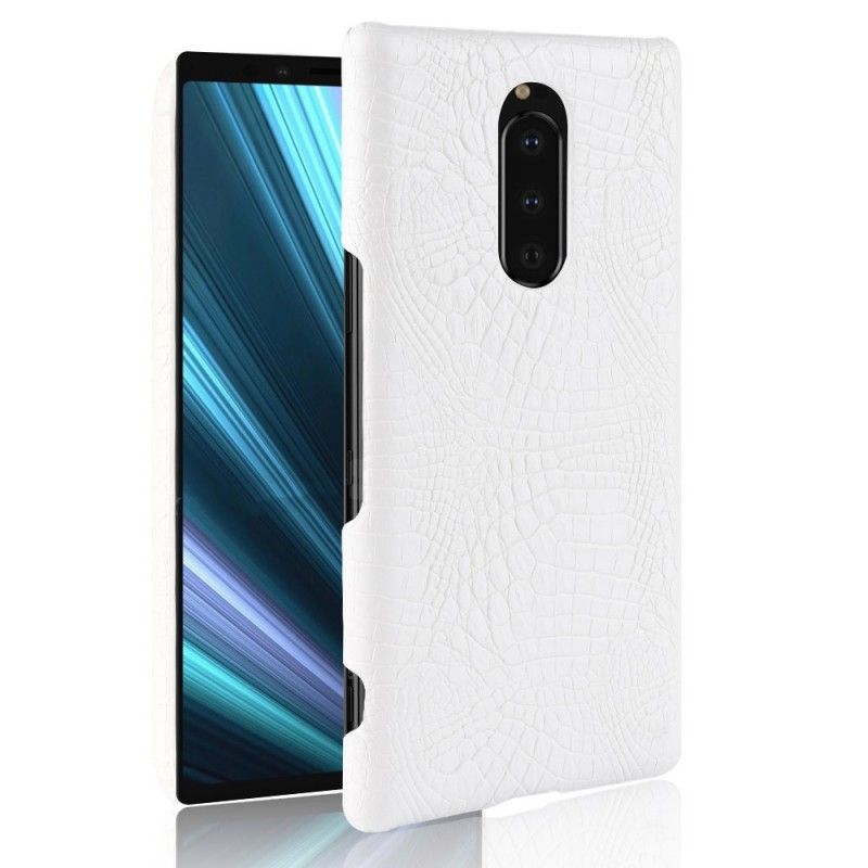 Hoesje Sony Xperia 1 Krokodillenhuideffect
