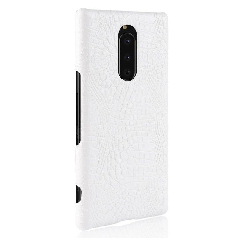 Hoesje Sony Xperia 1 Krokodillenhuideffect